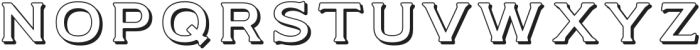 Germaine Outline-Shadow-Regular otf (400) Font UPPERCASE