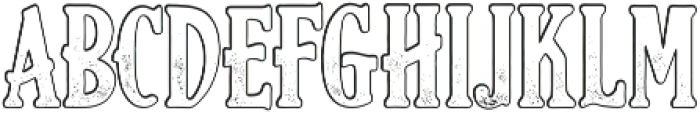 Germinabunt Outline Rough otf (400) Font LOWERCASE