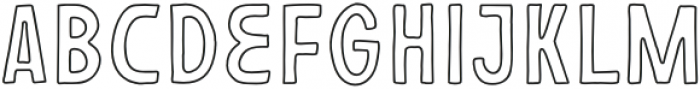 Geronide Condensed Outline otf (400) Font LOWERCASE
