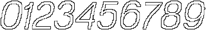 Gervaso Pixel Outline otf (400) Font OTHER CHARS