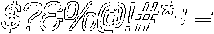 Gervaso Pixel Outline otf (400) Font OTHER CHARS