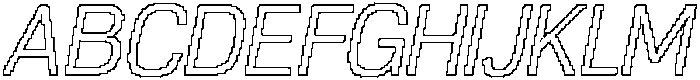Gervaso Pixel Outline otf (400) Font UPPERCASE