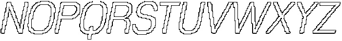 Gervaso Pixel Outline otf (400) Font UPPERCASE