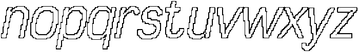 Gervaso Pixel Outline otf (400) Font LOWERCASE