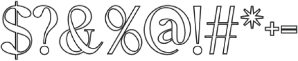 Geryn Outline otf (400) Font OTHER CHARS
