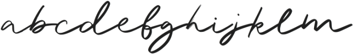 Gesture Signature Regular otf (400) Font LOWERCASE