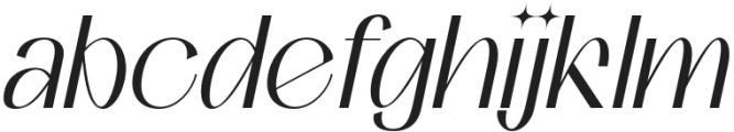 Gevaline Italic otf (400) Font LOWERCASE