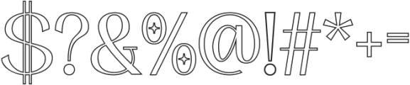 Gevaline Outline otf (400) Font OTHER CHARS