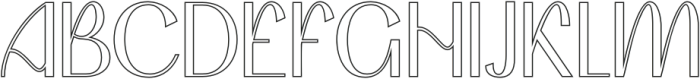 Gevaline Outline otf (400) Font UPPERCASE