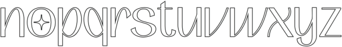 Gevaline Outline otf (400) Font LOWERCASE