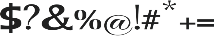 Geximo Expanded Extra Bold otf (700) Font OTHER CHARS