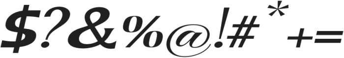 Geximo Expanded Slant Extra Bold otf (700) Font OTHER CHARS