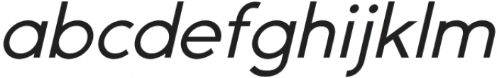 Gexo Sans Italic otf (400) Font LOWERCASE