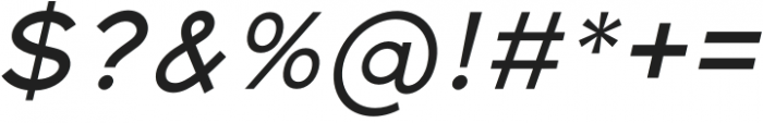 Gexo Sans Medium Italic otf (500) Font OTHER CHARS