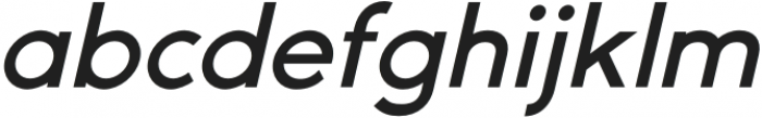 Gexo Sans Medium Italic otf (500) Font LOWERCASE