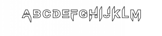 Genezis Outline.ttf Font LOWERCASE