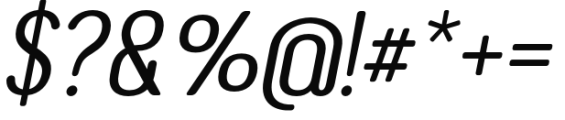 Genesa Italic Font OTHER CHARS