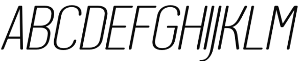 Genesa Light Italic Font UPPERCASE