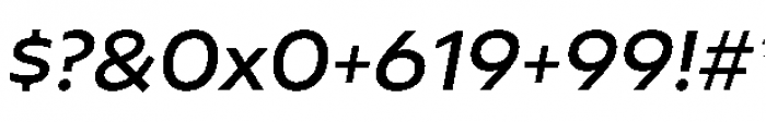Geometrica Regular Italic Font OTHER CHARS