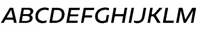 Geometrica Regular Italic Font UPPERCASE