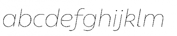 Geometrica Thin Italic Font LOWERCASE