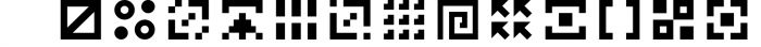 GeoBlocks - a geometric font set of blocks and shapes! Font LOWERCASE