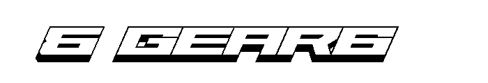 Gear6-3d Font OTHER CHARS