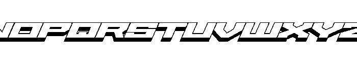 Gear6-3d Font LOWERCASE