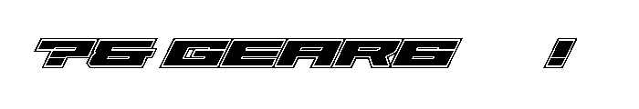Gear6-Outline Font OTHER CHARS