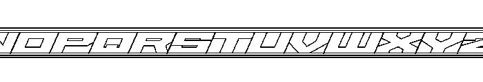Gear6-Whitelines Font LOWERCASE
