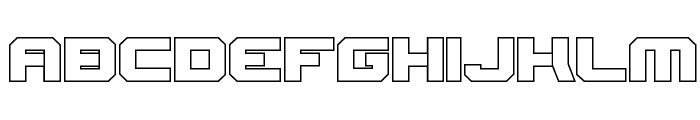 Gearhead Outline Font LOWERCASE