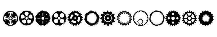 Gears Icons Font LOWERCASE