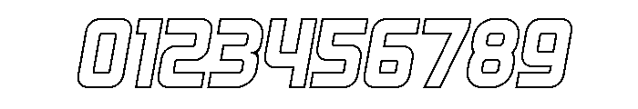 Geistack Italic Hollow Font OTHER CHARS