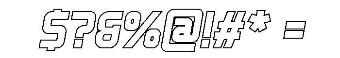 Geistack Italic Hollow Font OTHER CHARS