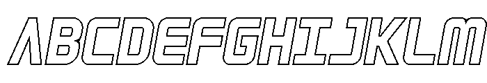 Geistack Italic Hollow Font UPPERCASE