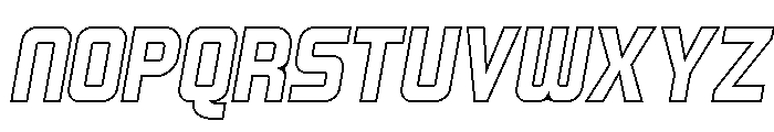 Geistack Italic Hollow Font UPPERCASE