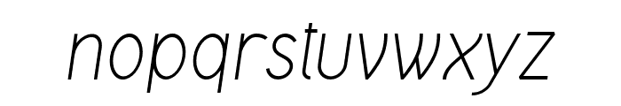 GelaelTextLightItalic Font LOWERCASE