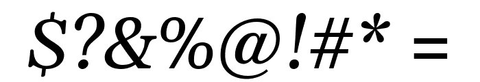 Gelasio Italic Font OTHER CHARS