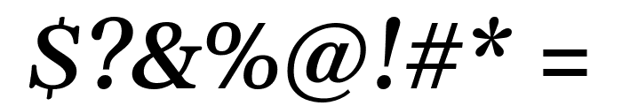 Gelasio Medium Italic Font OTHER CHARS