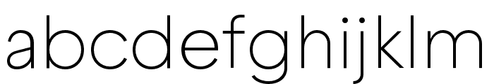Geliat ExtraLight Font LOWERCASE