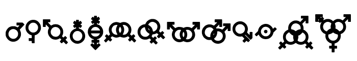 Gender Icons Font UPPERCASE
