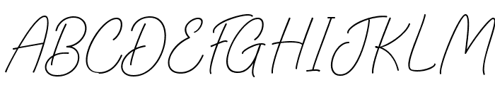 Gentle Signature Demo Font UPPERCASE
