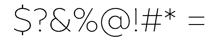 Geoform-ExtraLight Font OTHER CHARS