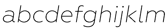 Geoform-ExtraLightItalic Font LOWERCASE