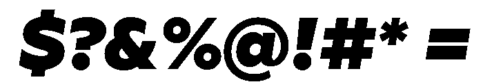 Geoform-HeavyItalic Font OTHER CHARS