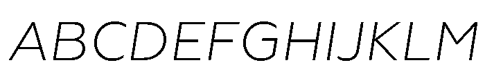 Geoform-LightItalic Font UPPERCASE