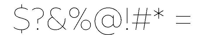 Geoform-Thin Font OTHER CHARS