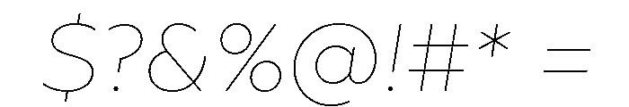 Geoform-ThinItalic Font OTHER CHARS