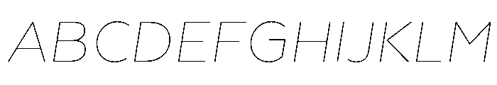 Geoform-ThinItalic Font UPPERCASE