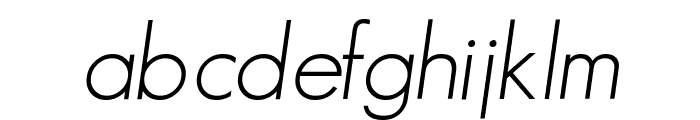 GeosansLight-Oblique Font LOWERCASE